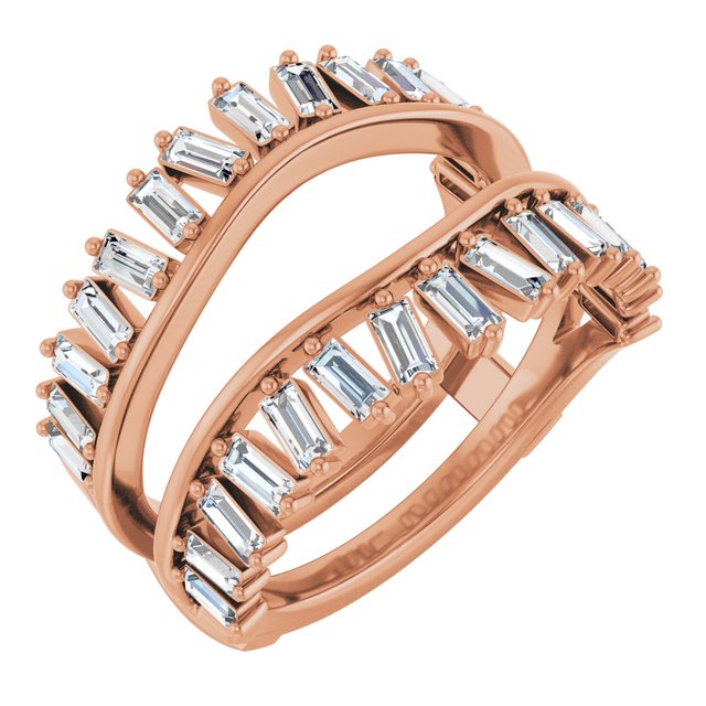14K Rose 9/8 CTW Lab-Grown Diamond Ring Guard