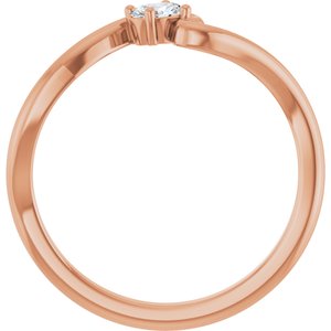 14K Rose 1/6 CT Lab-Grown Diamond  Ring