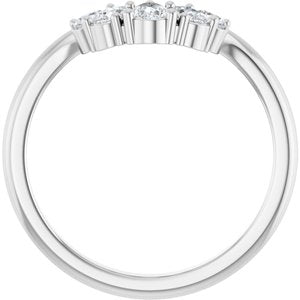 Platinum 1/2 CTW Lab-Grown Diamond Contour Band
