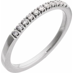 14K White 1/6 CTW Lab-Grown Diamond Stackable Ring