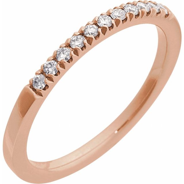 14K Rose 1/6 CTW Lab-Grown Diamond Stackable Ring
