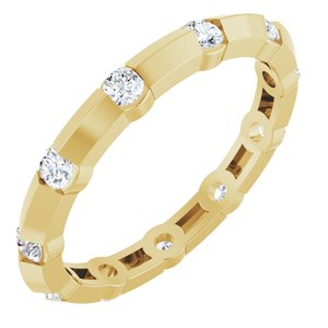 14K Yellow 1/2 CTW Lab-Grown Diamond Eternity Band Size 6.5