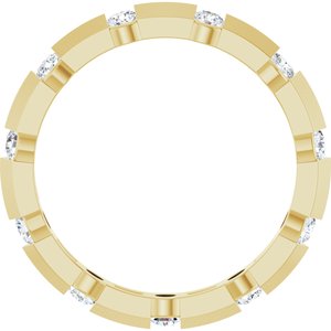 14K Yellow 1/2 CTW Lab-Grown Diamond Eternity Band Size 6