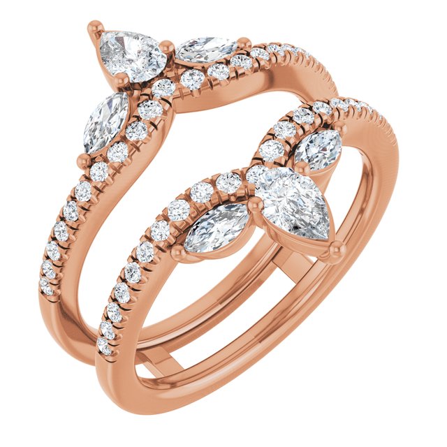 14K Rose 1 CTW Lab-Grown Diamond Ring Guard