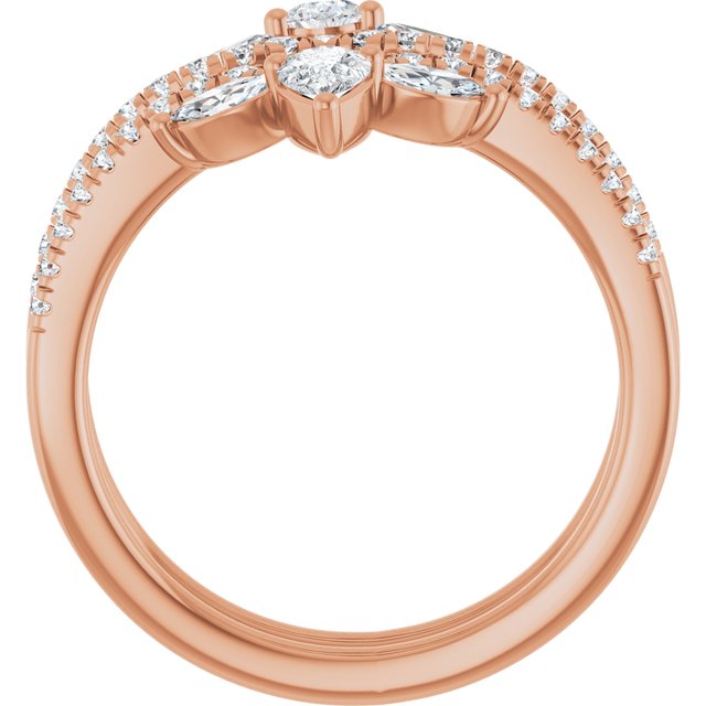 14K Rose 1 CTW Lab-Grown Diamond Ring Guard