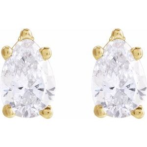 14K Yellow 3/8 CTW Lab-Grown Diamond Earrings