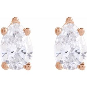 14K Rose 3/8 CTW Lab-Grown Diamond Earrings