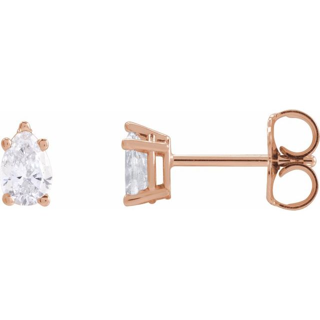 14K Rose 3/8 CTW Lab-Grown Diamond Earrings