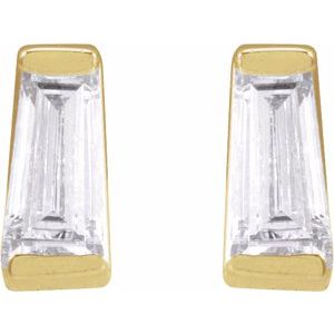 14K Yellow 1/5 CTW Lab-Grown Diamond Channel-Set Earrings
