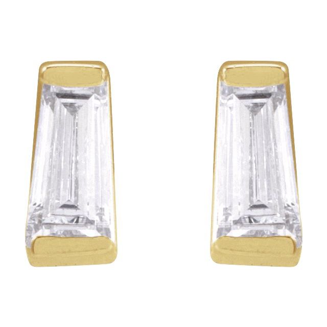 14K Yellow 1/5 CTW Lab-Grown Diamond Channel-Set Earrings