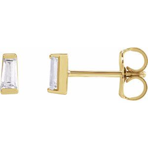 14K Yellow 1/5 CTW Lab-Grown Diamond Channel-Set Earrings