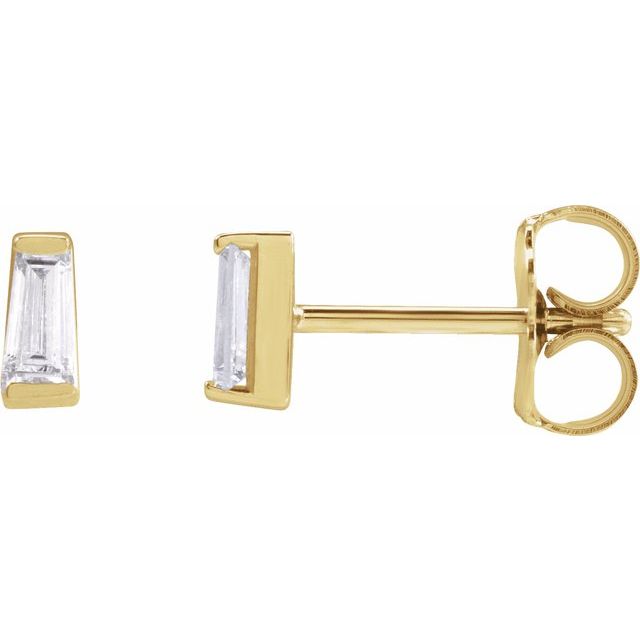 14K Yellow 1/5 CTW Lab-Grown Diamond Channel-Set Earrings