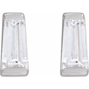 14K White 1/5 CTW Lab-Grown Diamond Channel-Set Earrings