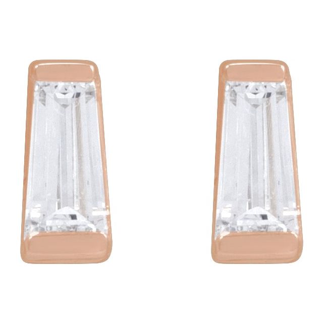 14K Rose 1/5 CTW Lab-Grown Diamond Channel-Set Earrings
