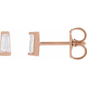 14K Rose 1/5 CTW Lab-Grown Diamond Channel-Set Earrings