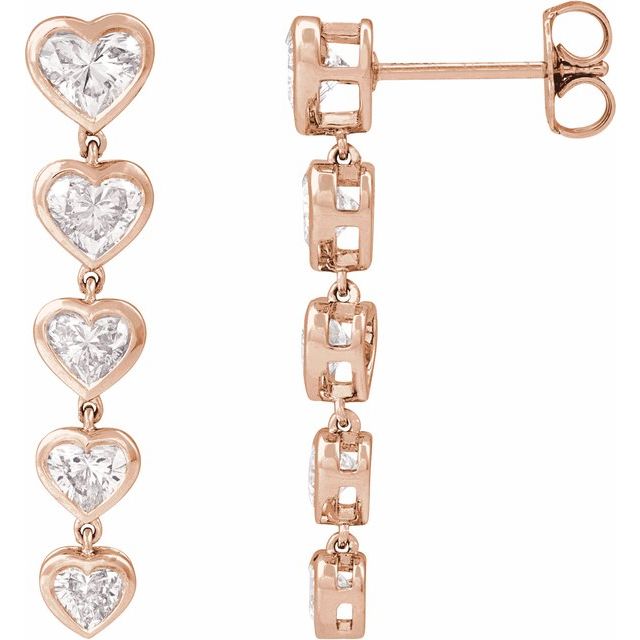 14K Rose 2 3/4 CTW Lab-Grown Diamond Earrings