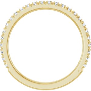14K Yellow 1/3 CTW Lab-Grown Diamond French-Set Anniversary Band