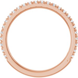 14K Rose 1/3 CTW Lab-Grown Diamond French-Set Anniversary Band
