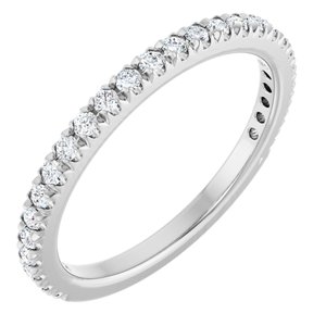 Platinum 1/3 CTW Lab-Grown Diamond French-Set Anniversary Band