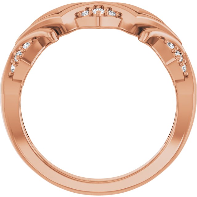 14K Rose 1/6 CTW Lab-Grown Diamond Band