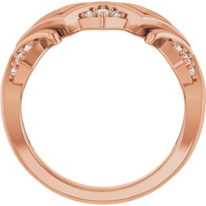 14K Rose 1/6 CTW Lab-Grown Diamond Band