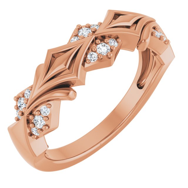 14K Rose 1/6 CTW Lab-Grown Diamond Band