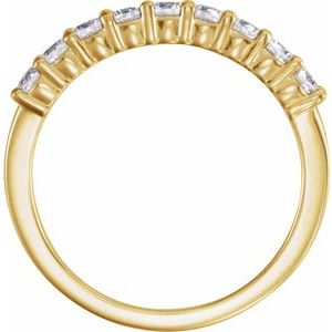 14K Yellow 1/3 CTW Lab-Grown Diamond Anniversary Band