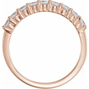 14K Rose 1/2 CTW Lab-Grown Diamond Anniversary Band