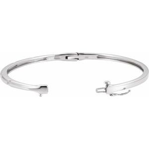 14K White 1/4 CTW Lab-Grown Diamond Bangle 6" Bracelet