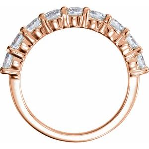 14K Rose 1 1/4 CTW Lab-Grown Diamond Anniversary Band