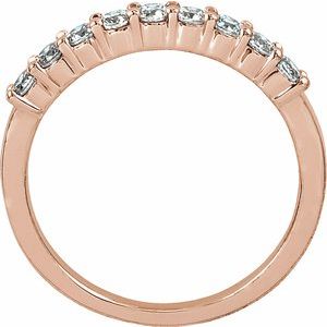 14K Rose 1/3 CTW Lab-Grown Diamond Anniversary Band