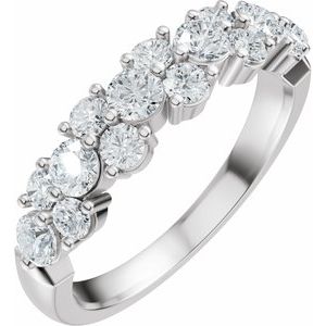 14K White 1 CTW Lab-Grown Diamond Anniversary Band