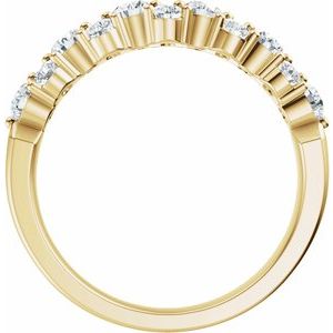 14K Yellow 1 CTW Lab-Grown Diamond Anniversary Band