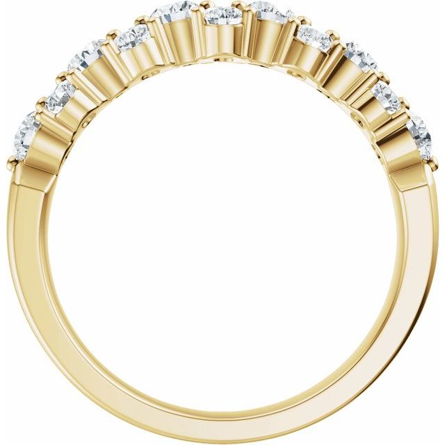 14K Yellow 1 CTW Lab-Grown Diamond Anniversary Band
