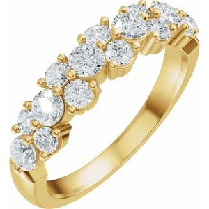 14K Yellow 1 CTW Lab-Grown Diamond Anniversary Band