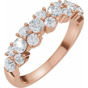 14K Rose 1 CTW Lab-Grown Diamond Anniversary Band