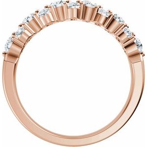 14K Rose 1 CTW Lab-Grown Diamond Anniversary Band