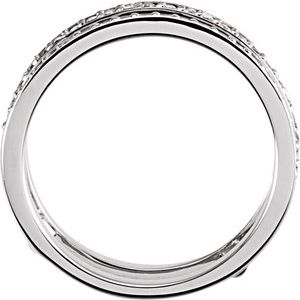 14K White 1/5 CTW Lab Grown Diamond Ring Guard