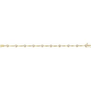 14K Yellow 1 CTW Lab-Grown Diamond Line 7 1/2" Bracelet