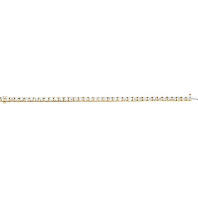 14K Yellow 9 CTW Lab-Grown Diamond Line 7 1/4" Bracelet