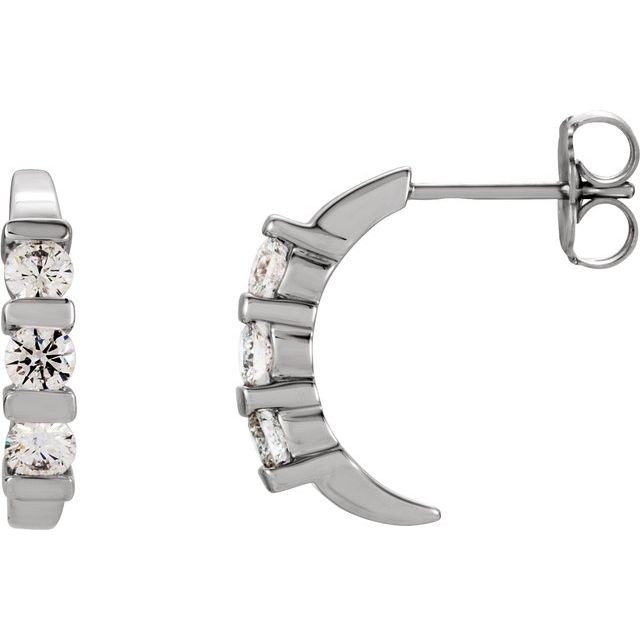 14K White 1/2 CTW Lab-Grown Diamond Earrings