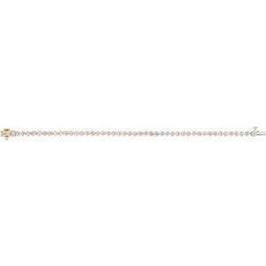 14K Yellow 4 3/4 CTW Lab-Grown Diamond Line 7 1/4" Bracelet