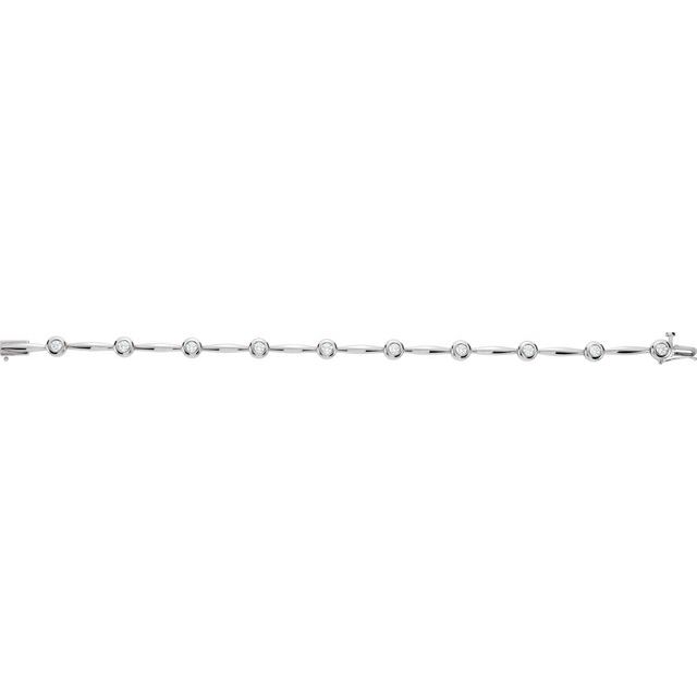 14K White 1 CTW Lab-Grown Diamond Line 7 1/2" Bracelet