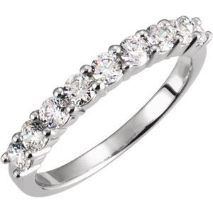 14K White 1 1/4 CTW Lab-Grown Diamond Anniversary Band