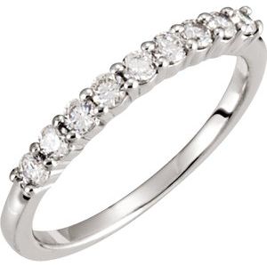 14K White 1/3 CTW Lab-Grown Diamond Anniversary Band