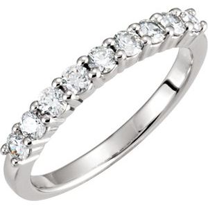 Platinum 1/2 CTW Lab-Grown Diamond Anniversary Band