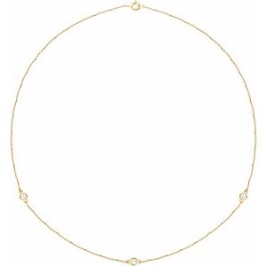 14K Yellow 1/3 CTW Lab-Grown Diamond 3-Station 18" Necklace