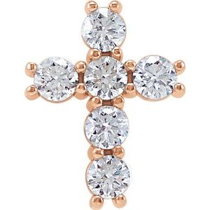 14K Rose 1/4 CTW Lab-Grown Diamond Pendant