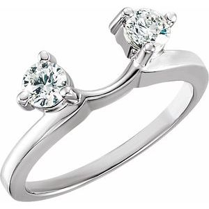 Platinum 1/2 CTW Lab Grown Diamond Wrap-Style Ring Enhancer