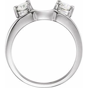 14K White 1/2 CTW Lab Grown Diamond Wrap-Style Ring Enhancer